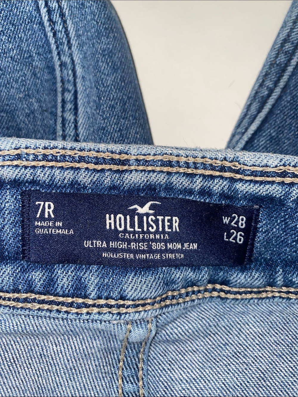hollister ultra high rise 80s mom jean vintage stretch woman size 7 R w 28, l 26 - Picture 6 of 6